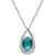 Oviya Rhodium Plated Charming Blue Crystal Pendant With Chain Ps2101612rblu 