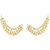 Meia Gold Plated White Alloy Dangle Kan Chain Earrings For Women