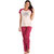 Lenissa Presents Women's Superior Comfortable Pyjama Set with Cream  Pink Floral Print