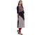 Janasya Women's Navy Blue Printed Crepe Straight Kurti