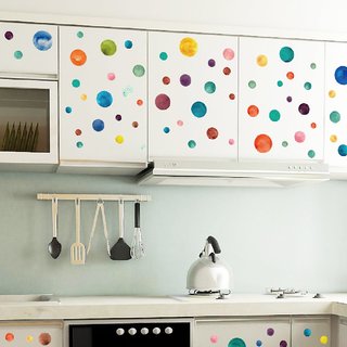 Jaamso Royals ' Multicolour design Star' Wall Sticker (PVC Vinyl, 45 cm X 50 cm,Decorative  Stickers)