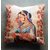 The 3rd Angle Mart Polyester Jute Fabric Woman Print Cushion cover 16 x 16