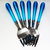 stylish blue cuttery set with beautiful stand for dining table, ideal kitcken commodity cutlery set