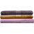 India Furnish 100 Cotton Soft Premium Bath Towel Set 450 GSM,Set of 3 Pcs ,Size 75 cm x 150 cm- Chocolate Brown,Baby Pink  Gold Color