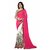 House Of Zii Pink Georgette Saree with Blouse