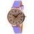 Nubela New Purple Colour Beige Dial Analogue Girls Watch