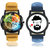 Nubela Designer Multi-Color Printed Dial Analogue Watch For Man And Boy (Combo Of 2)