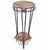 Shilpi Wooden Wrought Iron End Table / Round Shape Stool