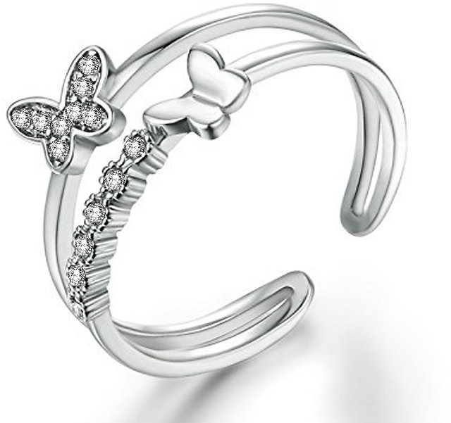 fluttering butterfly ring