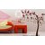 Jaamso Royals ' Photo frame family tree red flower ' Wall Sticker (PVC Vinyl, 90 cm X 60 cm, Decorative Stickers)