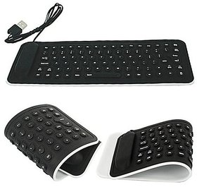 Futaba USB Mini Flexible Silicone Keyboard for Laptop Notebook Black