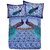 Amayra Cotton King Size Rajasthani Double Bed Sheet with 2 Pillow Cover, 100 X 100 Inch (Peacock Print)