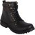 Men's Black TPR Sole Synthetic Lace-up casual Boots by Woakers
