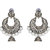 Anishop Oxidised Silver Alloy Chandelier Earrings For Women