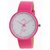 Nubela New Pink Colour White Dial Analogue Girls Watch
