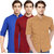 Black Bee Collar Regular Fit Poly-Cotton Shirt for Men Combo of 3