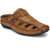 El Paso Men's Tan Artificial Leather Velcro Closure Back Open Comfort Casual Sandals