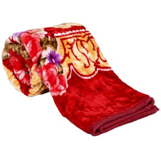 shopping store Winter Soft Double Bed Mink Floral Blanket Reveresible Blanket  ( Size 220 x 230cm)