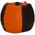 Comfy Bean Bag BLACK ORANGE L SIZE Without Fillers - Cover Only