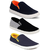 Clymb Pilot Orange+Pilot Black Grey+Pilot Yellow Combo Pack Of 3 Loafers In Various Sizes