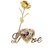 24K Gold Rose with Love Stand