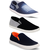 Clymb W-201+Pilot Black Grey+Pilot Orange Combo Pack Of 3 Loafers For Men's In Various Sizes