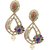 My Design Beautiful Brass Gold Plated Long Floral Hanging Earrings For Women And Girls