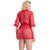 Boosah Red Satin Baby Doll Dresses Without Panty