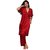 Boosah Women's Red Satin 1 Night Suit