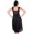 Boosah Black Satin Baby Doll Dresses Without Panty