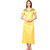 Boosah Women's Yellow Cotton Lycra  Nighty
