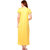 Boosah Women's Yellow Cotton Lycra  Nighty