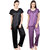 Boosah Multicolour Satin Nightsuit Set - Pack of 2