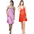 Boosah Multicolour Satin Babydoll Dress - Pack of 2