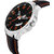 Swisstone WT135-BLK-ORN Date Display Black Leather Strap Wrist Watch for Men