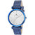 Swisstone CK312 Blue Leather Strap Wrist Watch for Women