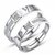 Glamourous Sterling Silver   Solitaire Adjustable Couple Rings By Stylish Teens