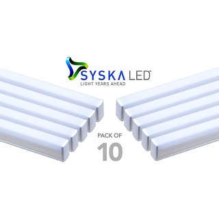 Syska 18 Watts T5 LED Tube Light (Pack of 10, Cool Day Light)