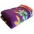 Floral fleece blanket for single bed by Aanand (Polyester, Multicolor)