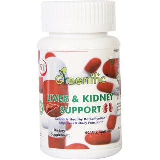Greenific Liver and Kidney Support (60 Capsules) Organic Vegetarian Product for Overall Body Health