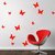 Jaamso Royals 'Red 3D Butterflies' Wall Sticker 1 Combo of 12 Piece (PVC Vinyl, 13 cm x 15 cm , 3D Stickers )