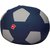Sicillian Bean Bags Bean Football - Size Xxl - Without Fillers - Cover Only (Indigo & Grey)