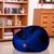 Sicillian Bean Bags Bean Football - Size Xxxl - Without Fillers - Cover Only (Blue & Black)