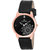Swisstone VOGLR040 Black Leather Strap Wrist Watch for Women