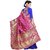 Snh Export Pink Jacquard Self Design Banarasi Saree With Blouse
