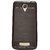 ECS Soft Matte Finish Line Back Case Cover For Panasonic Eluga I2 Activ - Brown
