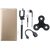 Coolpad Note 5 Leather Flip Cover with Spinner, Selfie Stick, Earphones and OTG Cable