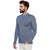 Wittrends Men's Blue Cotton Full Sleeves Ban Neck Henley T-Shirt