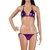 Lingerie Bikini Set Bra + G-String Metallic Color Purple