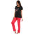 Lenissa Presents Women's Superior Comfortable Pyjama Set with Black  Red Heart Print